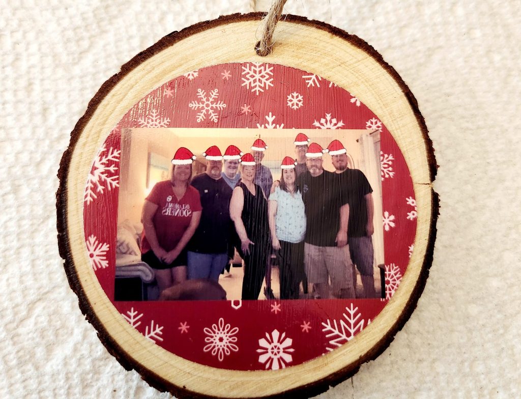 Custom Photo Rustic Christmas&nbsp;Ornament