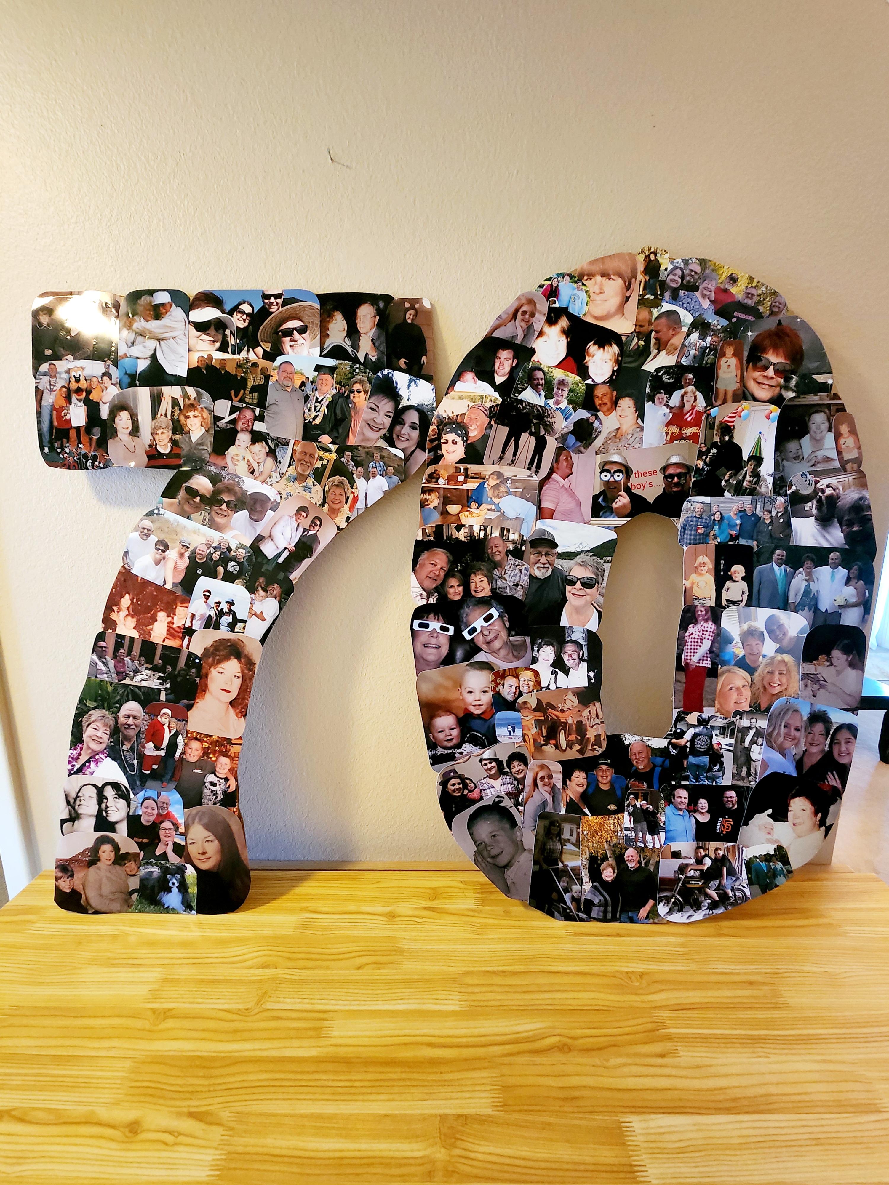 Jumbo Photo Number Collage